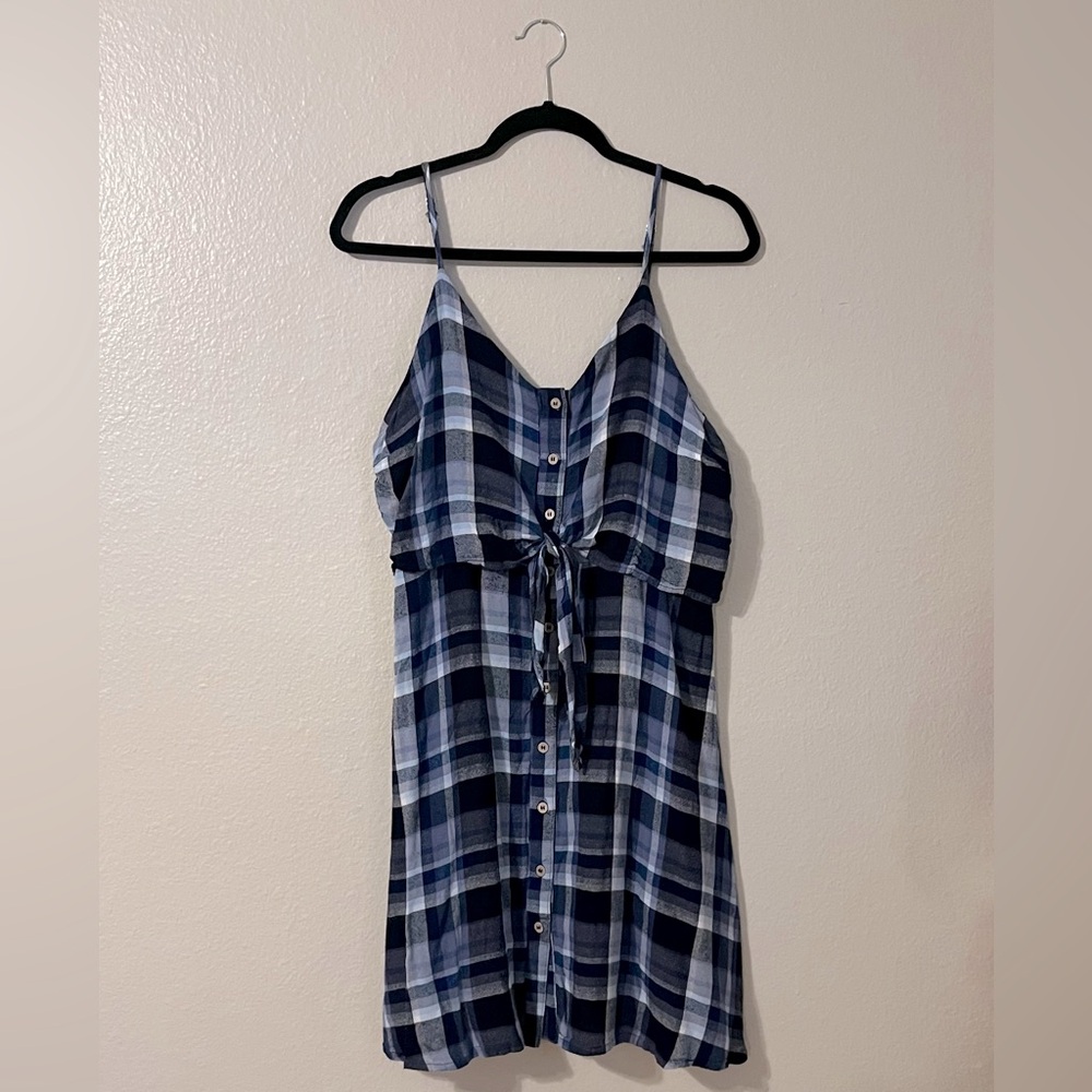 Universal Thread Boho Hippie Plaid Tie Front Summer Dress